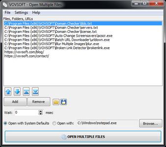 VovSoft Open Multiple Files 2.5 VovSoft Open Multiple Files 2.5